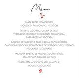 MENU CARNE DI NATALE  ( due antipasti, primo, secondo, dolce, pane, conf. da 1 porz. )